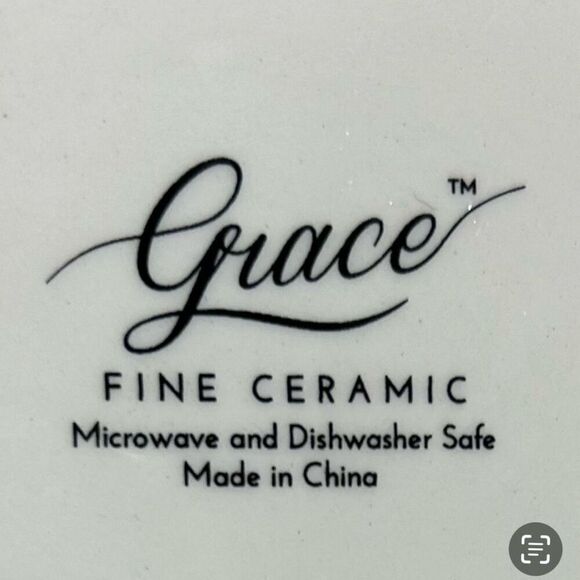 Grace Fine Ceramic Home Easter Animal & Flower Print Plate & Bowl 4Pc Set OS - Picture 10 of 11